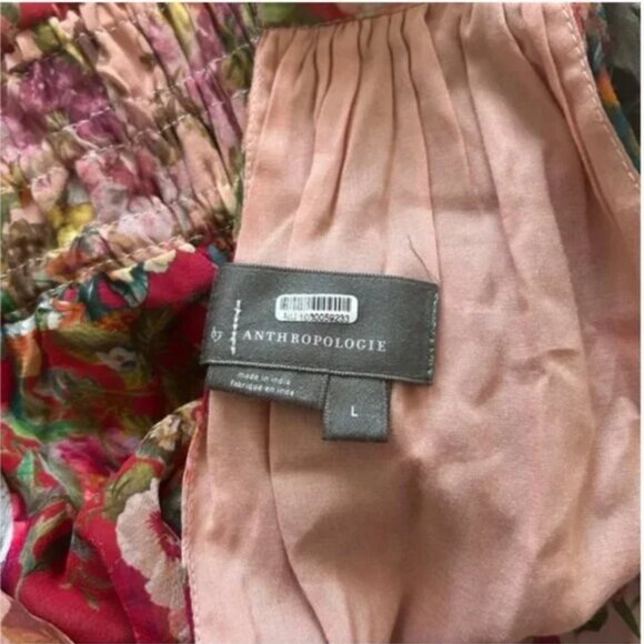 Anthropologie The Somerset Maxi Dress The Halter Edition Floral Pink Size L - Picture 11 of 11
